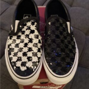Sequin/Checkerboard Vans